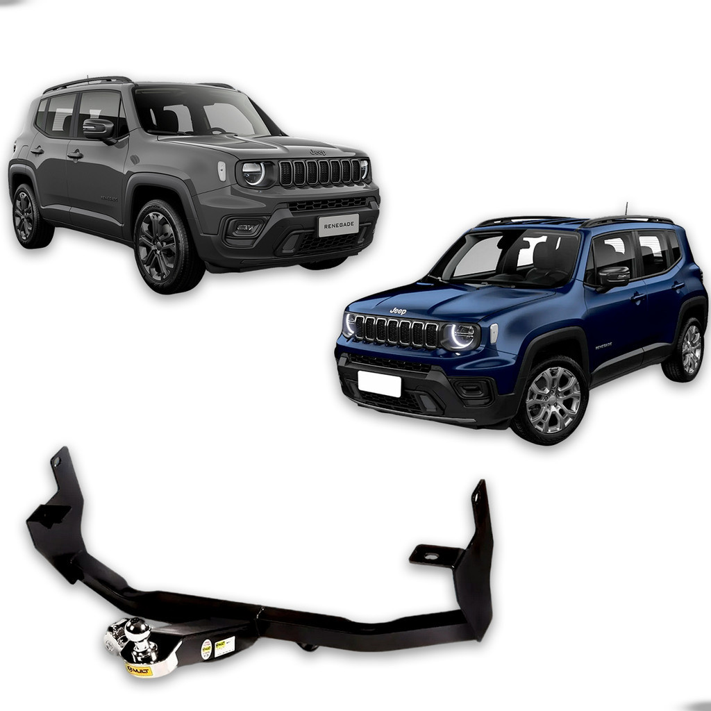 Engate Reboque Mult Jeep Renegade 2015-2025 Proteção Traseira em Aço com Tração Máxima de 500kg em Oferta na Shopee