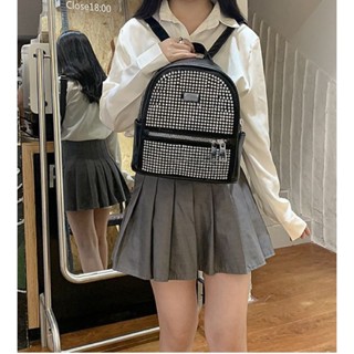 bolsa feminina mochila feminina couro Mochila pequena incrustada diamantes Mini mochila couro em Oferta na Shopee