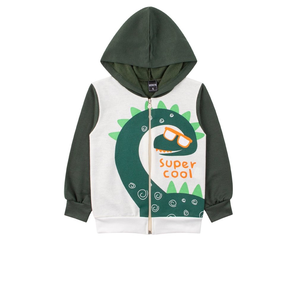 Jaqueta Infantil Masculino Moletom Peluciado Super Cool - Mino's em Oferta na Shopee