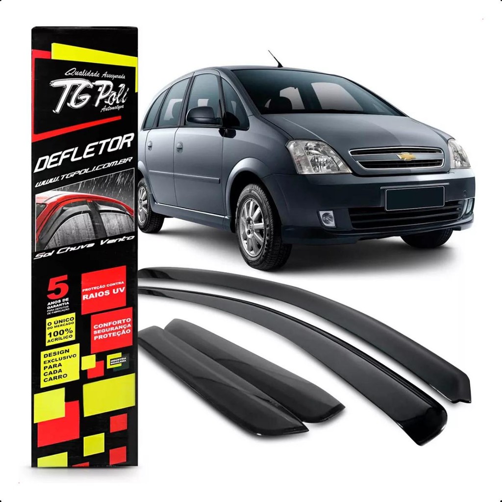 Calha de Chuva Fumê TG Poli Meriva 4 Portas 2003 até 2012 em Oferta na Shopee