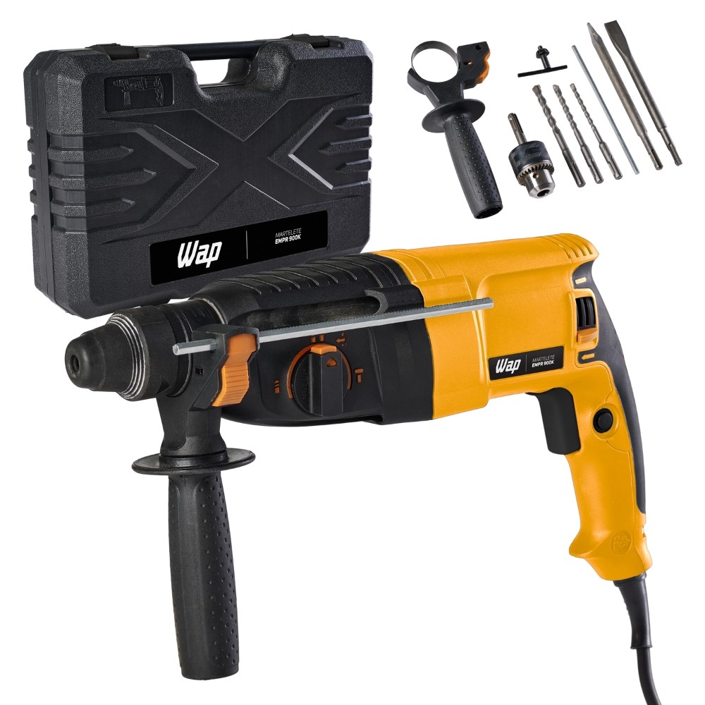 Martelete Perfurador Rompedor Profissional 1/2" WAP EMPR 900K SDS Plus 900W - 127V em Oferta na Shopee