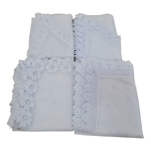 Kit 4 Veus Ccb Renda Guipir Bordada Delicada Bico - Quadrado em Oferta na Shopee
