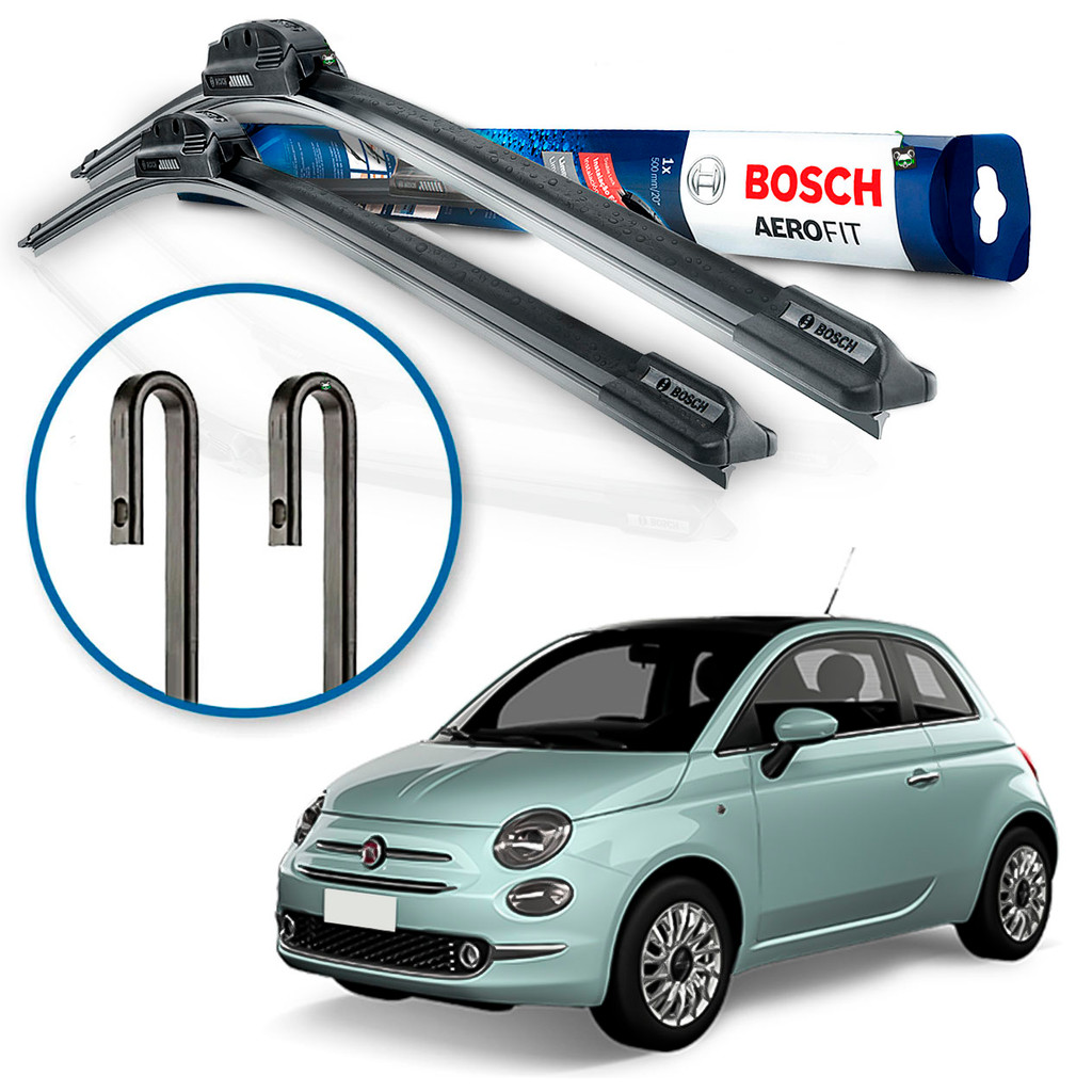 Par Palheta Limpador Parabrisa Bosch Fiat 500 2012 13 14 15 1617 18 19 20 21 22 23 24 2025 Gancho em Oferta na Shopee