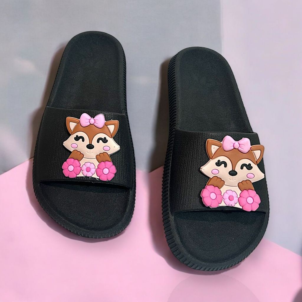 Chinelo Nuvem Infantil Menina Raposa Slide Conforto Macio Leve Chinelo Feminino Escolar Kids — imagem 2 de 2