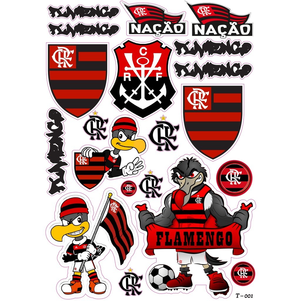 Cartela De Adesivos Personalizados Time - Futebol Carro Moto Bike Motocross Caminhão Super Qualidade Torcida em Oferta na Shopee