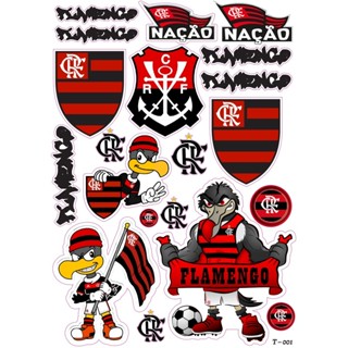 Cartela De Adesivos Personalizados Time - Futebol Carro Moto Bike Motocross Caminhão Super Qualidade Torcida em Oferta na Shopee