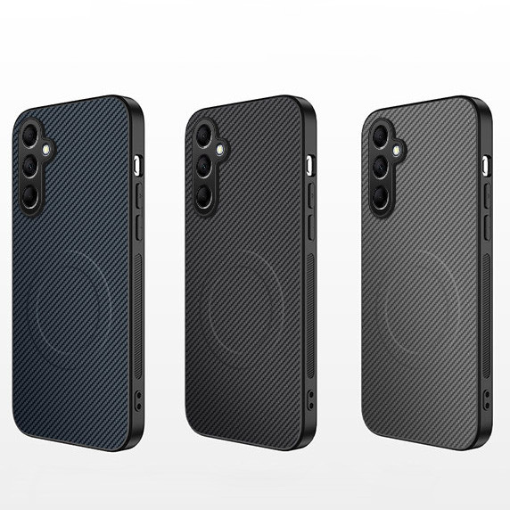 Para Samsung Galaxy M54 M14 5G Capa De Fibra De Carbono PU Couro À Prova De Choque