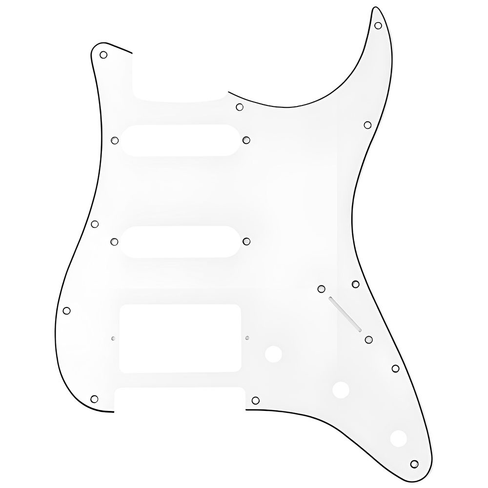 Escudo Thida Branco Para Guitarra Stratocaster SSH Blindado 3 Camadas
