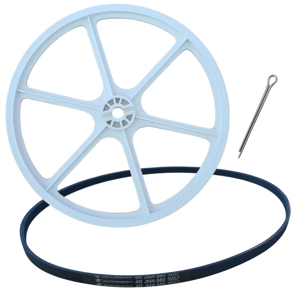 Polia Agitador Tanquinho Compativel Colormaq 9kg/15kg + Correia + Trava