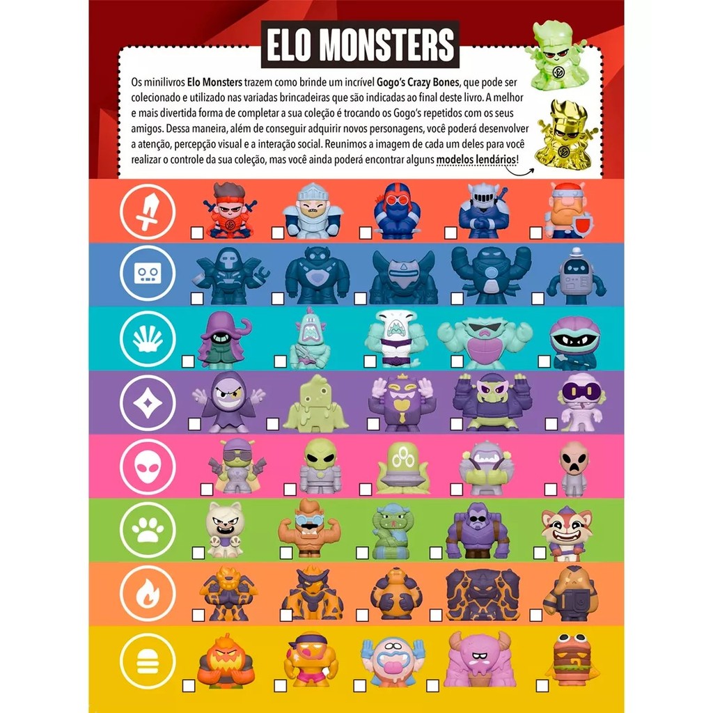 Detalhes do Kit 5 Envelopes Flow Pack Elo Monsters Enaldinho Oficial Coleção Com 5 Gogos e 5 Mini Livros