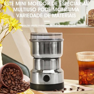 Moedor Multifuncional de Café e Especiarias 110V/220V com Design em Aço Inoxidável 4 Lâminas em Oferta na Shopee