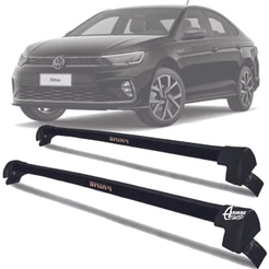 Rack Teto Aluminio Prime VW Virtus 2024 até 26 Preto PR207