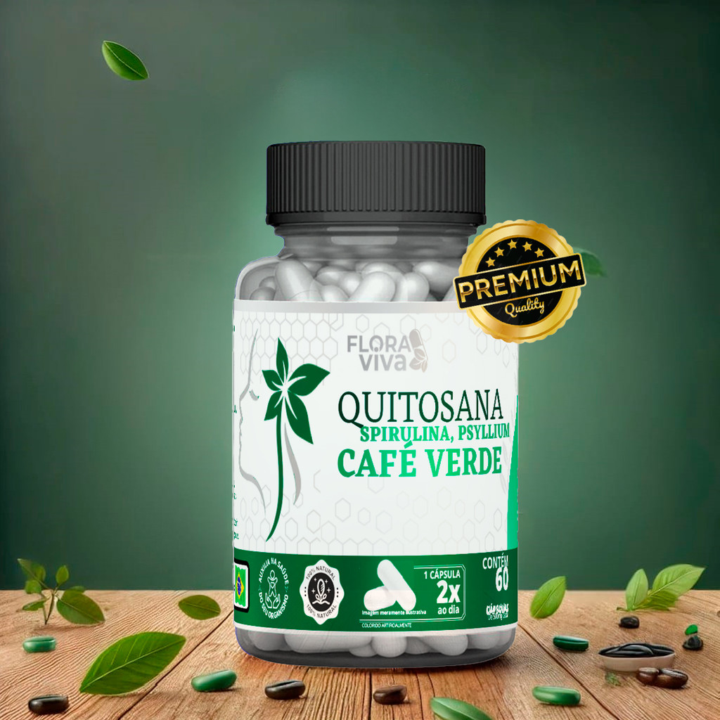 Quitosana, Espirulina, Psyllium e Café Verde | Saúde e Energia!