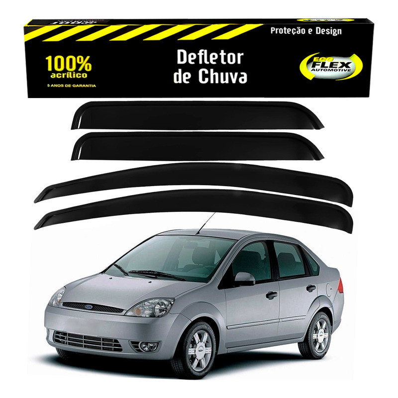 Calha Defletor Chuva Fiesta Sedan 1.0 1.6 2003 A 2006
