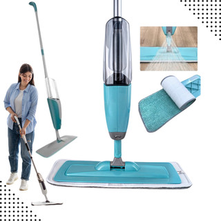 Mop Spray 3 em 1 com Reservatório 400ml - Esfregão Mágico para Limpeza Completa Lava Enxágua e Seca
