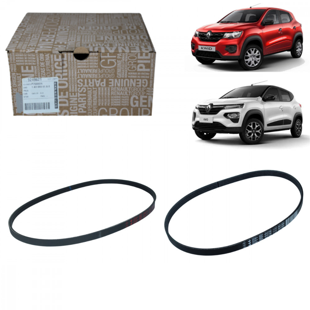 Kit correia alternador e ar condicionado Renault Kwid em Oferta na Shopee