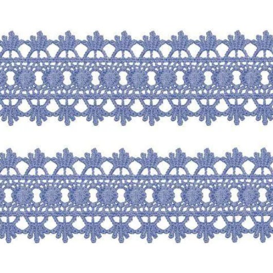 Renda Guipir CHL-618 5.5 Cm -  Rolo C/13.7 Metros Cor:Azul-Hortencia
