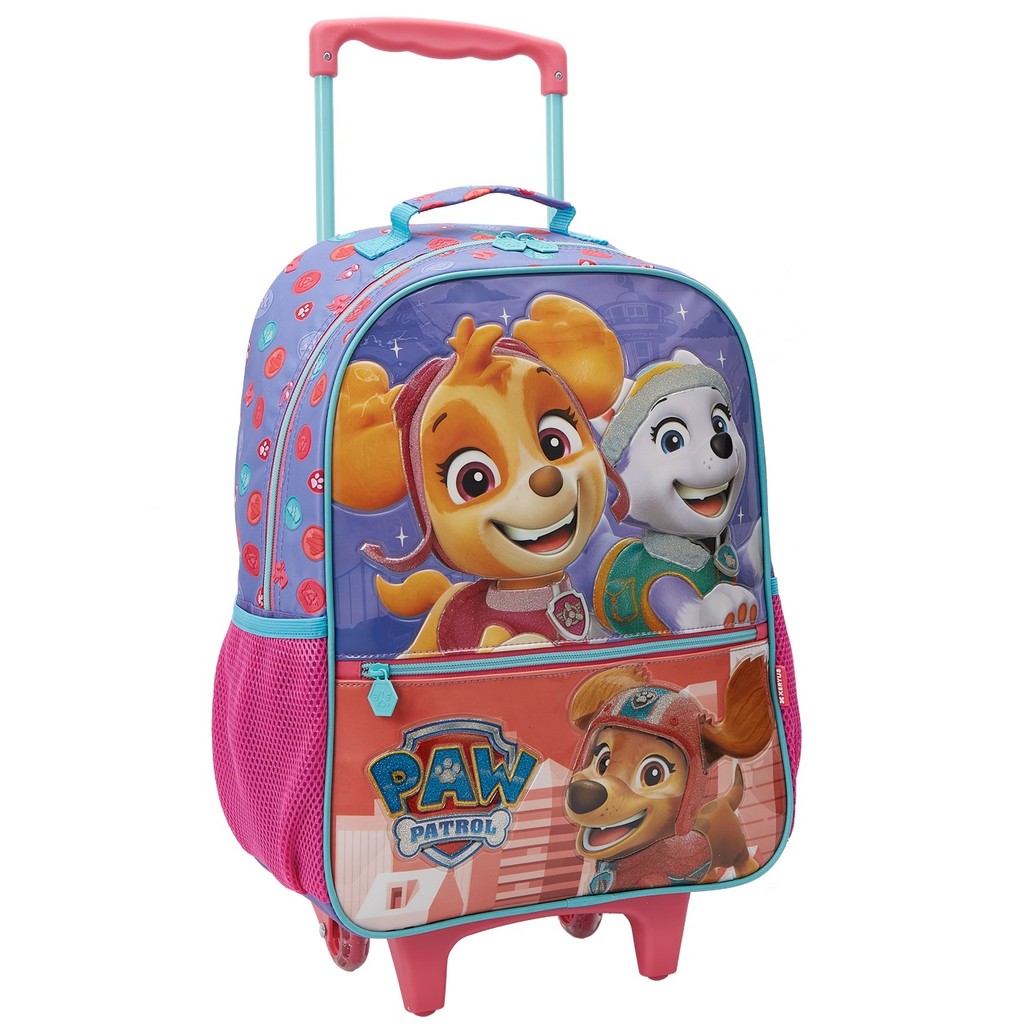 Mochila Rodinhas Escolar Patrulha Canina Mala Infantil Skye Rosa em Oferta na Shopee
