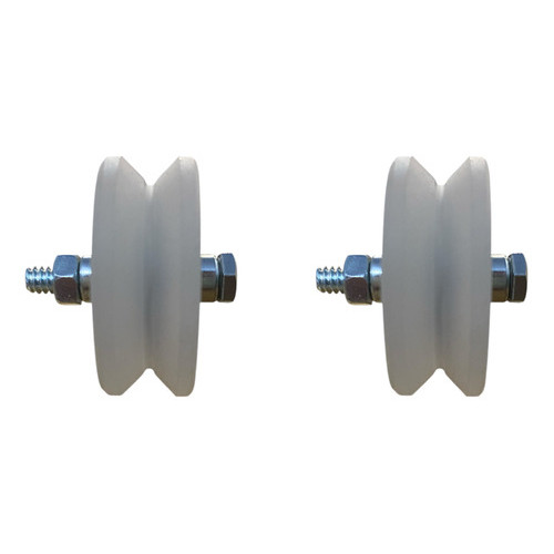Kit 2 Roldana Nylon Portão Correr 1 1/2 Pol (38 Mm) Trilho V