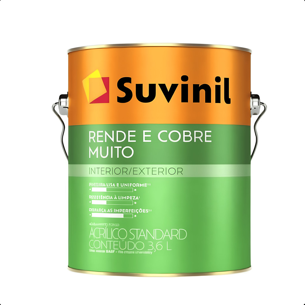 Tinta Acrílica Rende e Cobre Muito Suvinil 3,6l - Cores em Oferta na Shopee