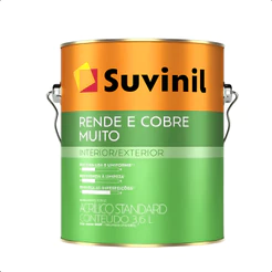 Tinta Suvinil Rende E Cobre Muito 3,6 Litros Varias Cores Original