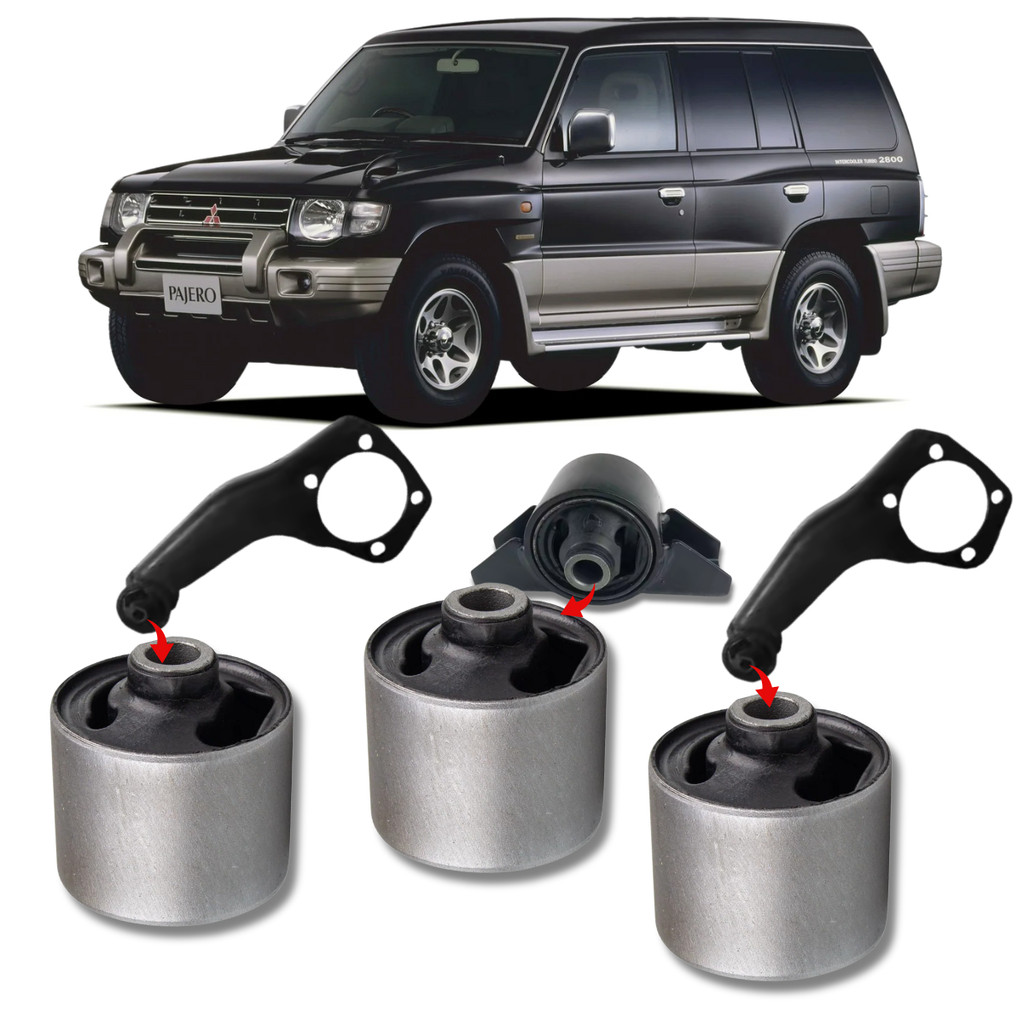 KIT 03 BUCHAS DO SUPORTE DIFERENCIAL DIANTEIRO PAJERO GLS GLS-B 2.8 1990 A 2003