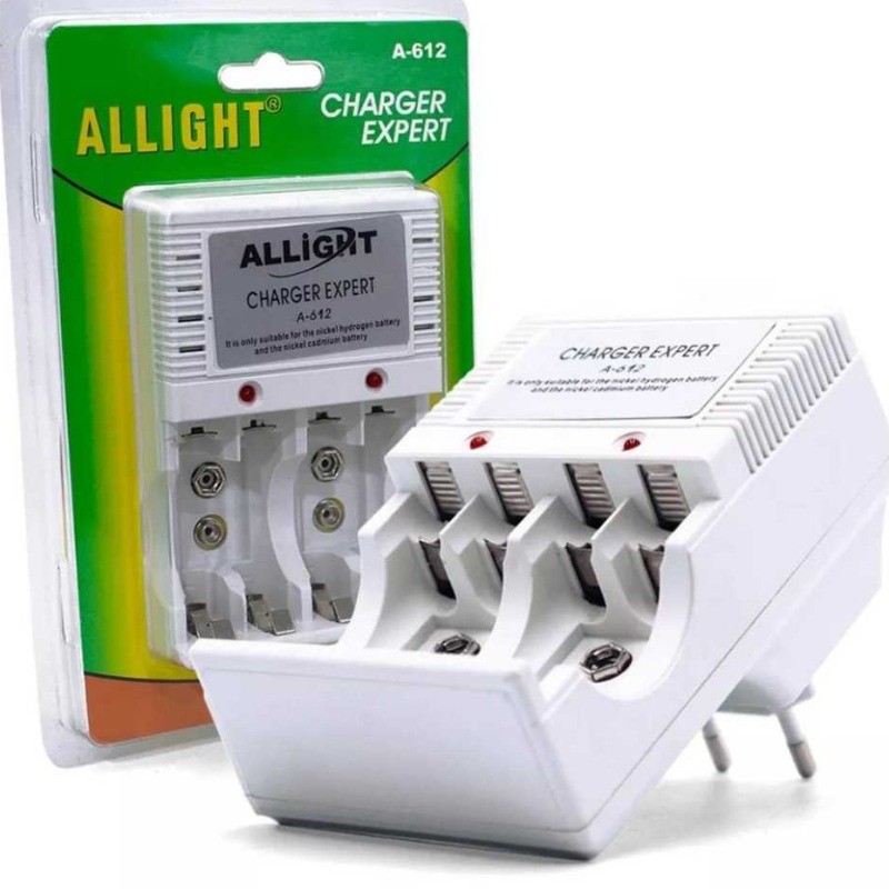 Carregador De Pilha Recarregavel AA/AAA /Bateria 9v Bivolt A-612 AA 1000-1300