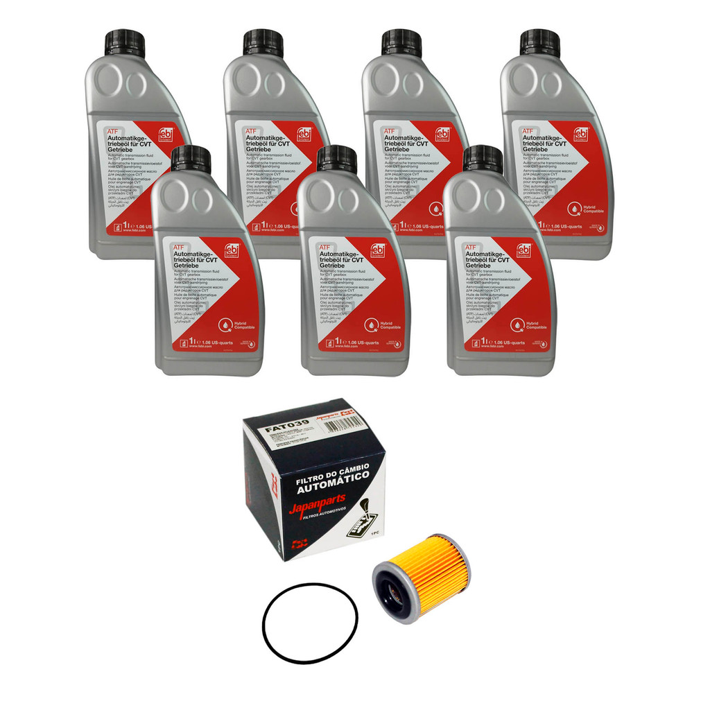 KIT TROCA ÓLEO CAMBIO CVT MITSUBISHI LANCER ASX OUTLANDER NISSAN SENTRA 7 Litros FEBI BLISTEN