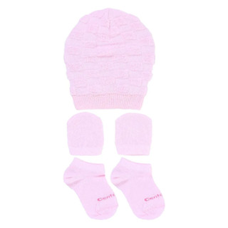 Kit Touquinha Bebê Com Luvas E Meias Rosa - 03 Peças em Oferta na Shopee