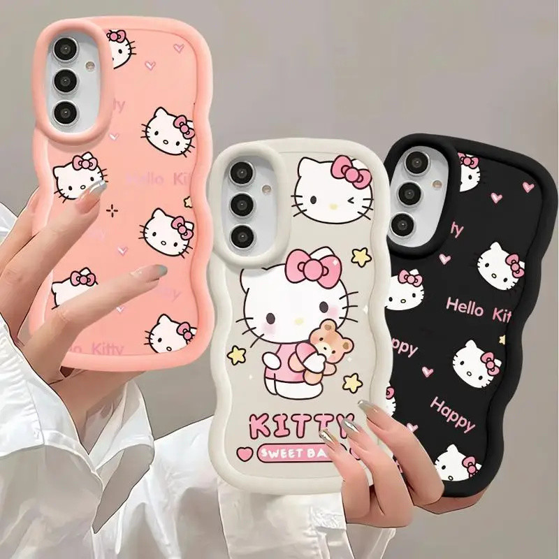 Capa De Telefone Fofa Sanrio Hello Kitty Para Samsung Galaxy A36 A26 A16 A06 A55 A14 A15 A34 A35 A25 A54 A53 Cartoon Wav