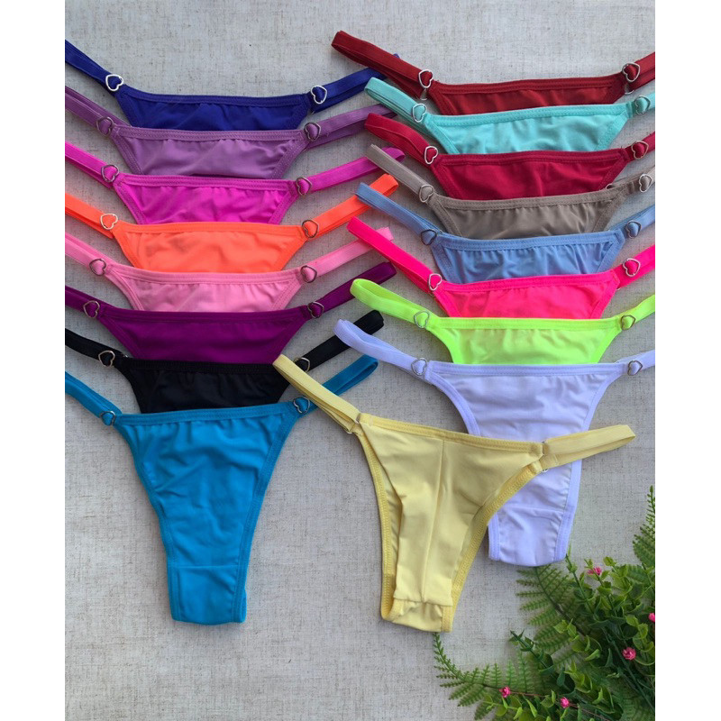 Kit 10 Calcinhas Confortável Regulagem Fio Duplo Fio Dental Tanga Cores regulável em Oferta na Shopee