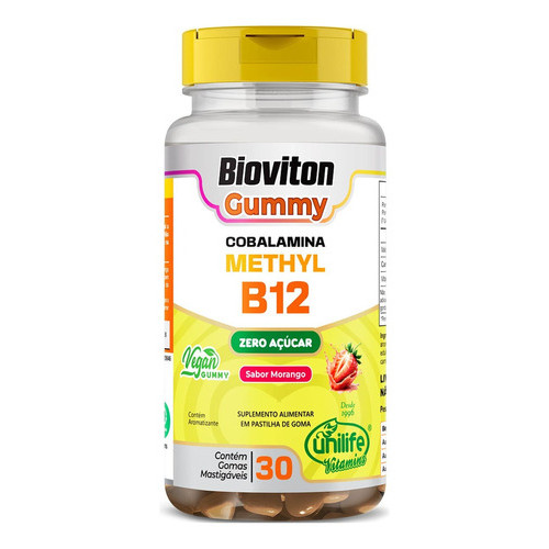 Cobalamina Methyl Vitamina B12 30 Gomas Unilife