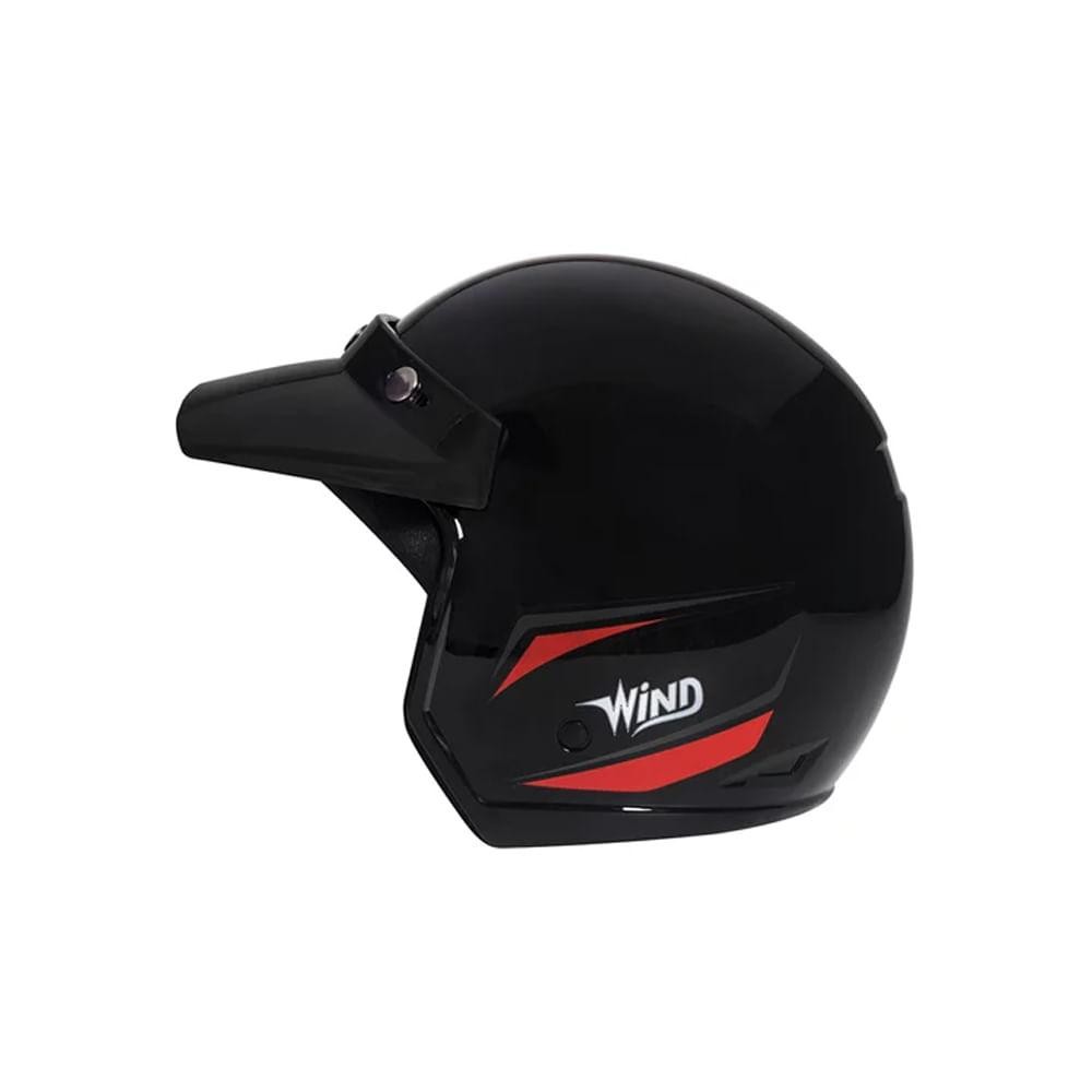 Capacete Taurus 10021734 Wind Tecno Preto-Vermelho Tam. 58 em Oferta na Shopee