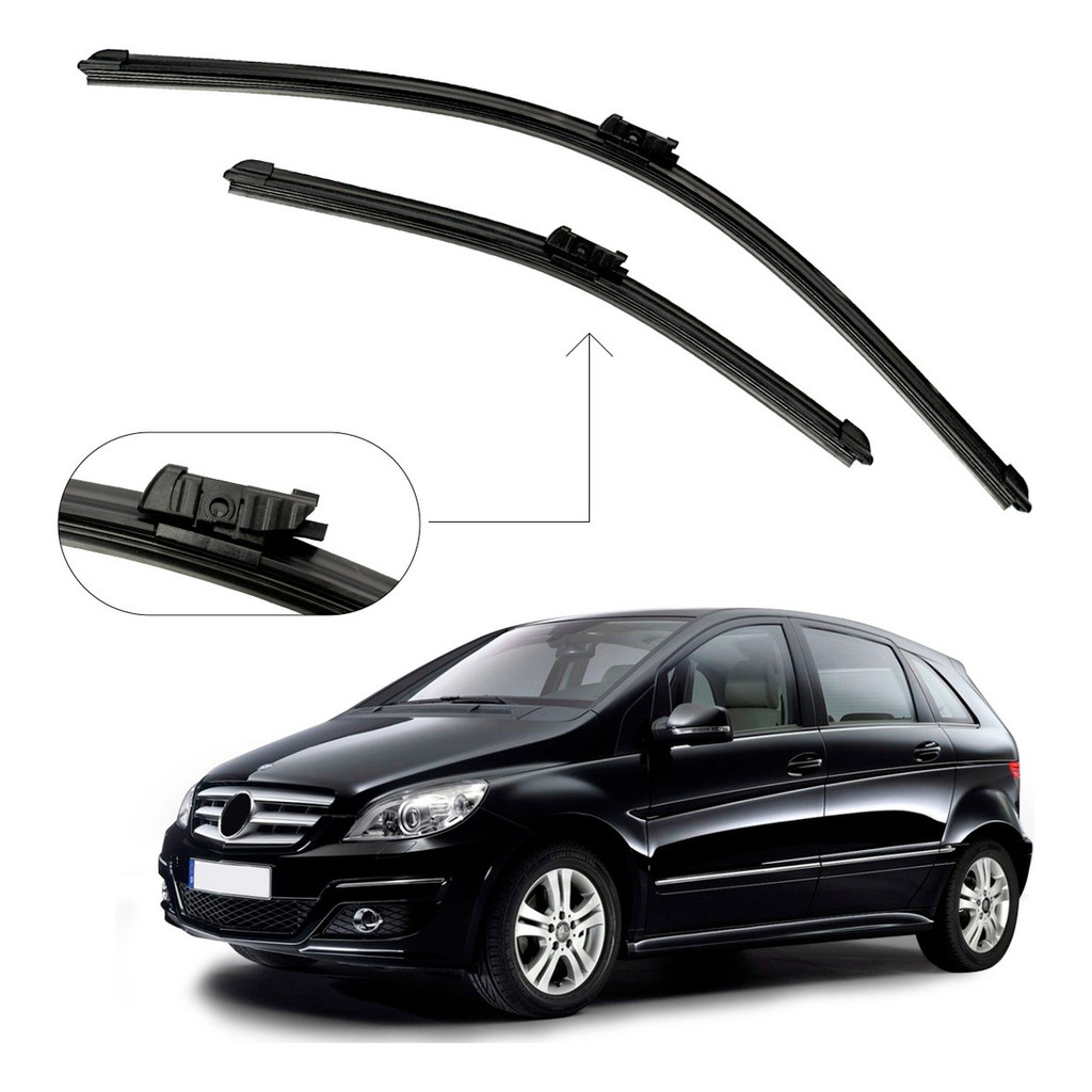 Par Palheta Limpador Parabrisa Mercedes B200 2006 2007 2008 Paleta Limpador Parabrisa Mercedes B200