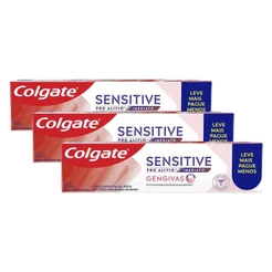 Kit 3 Cremes Dentais Colgate Sensitive Pro Alívio Imediato Gengiva 140g