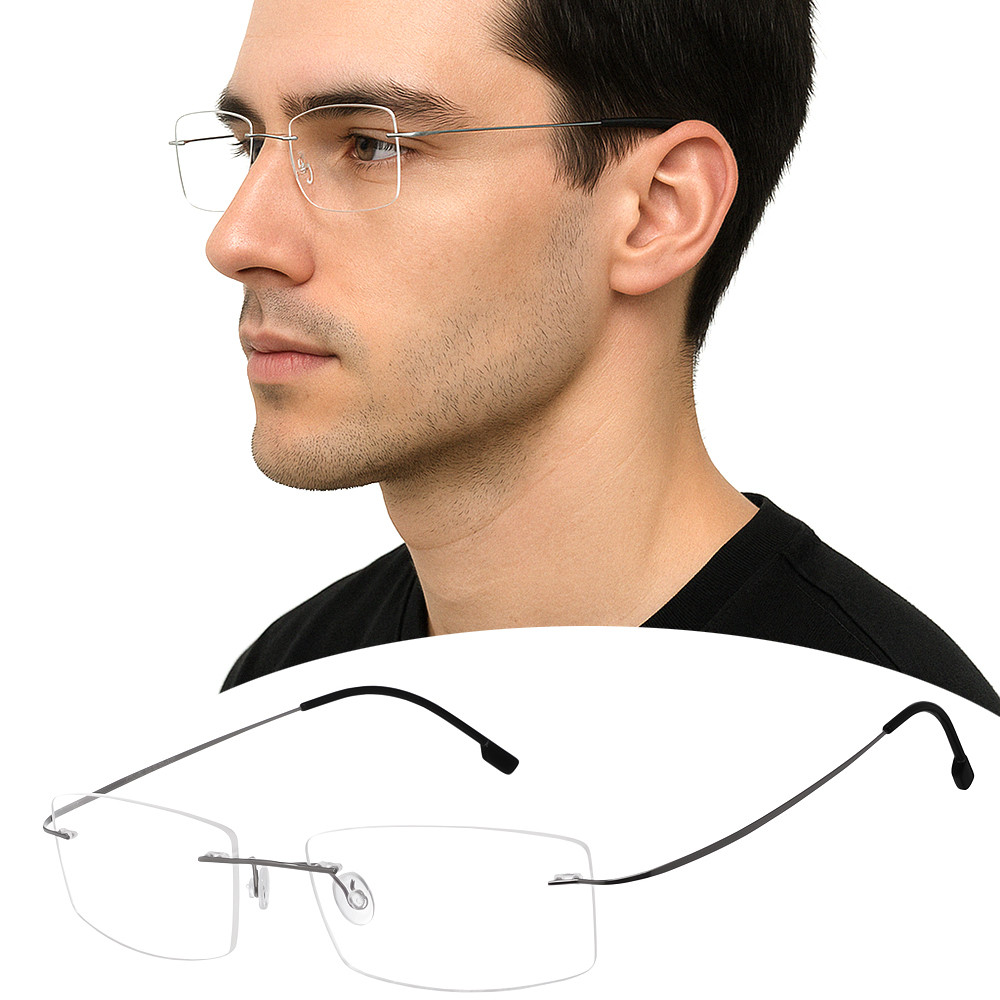 Armação Titanium Oculos Grau Masculino OGR-2 Leve e Flexível em Oferta na Shopee
