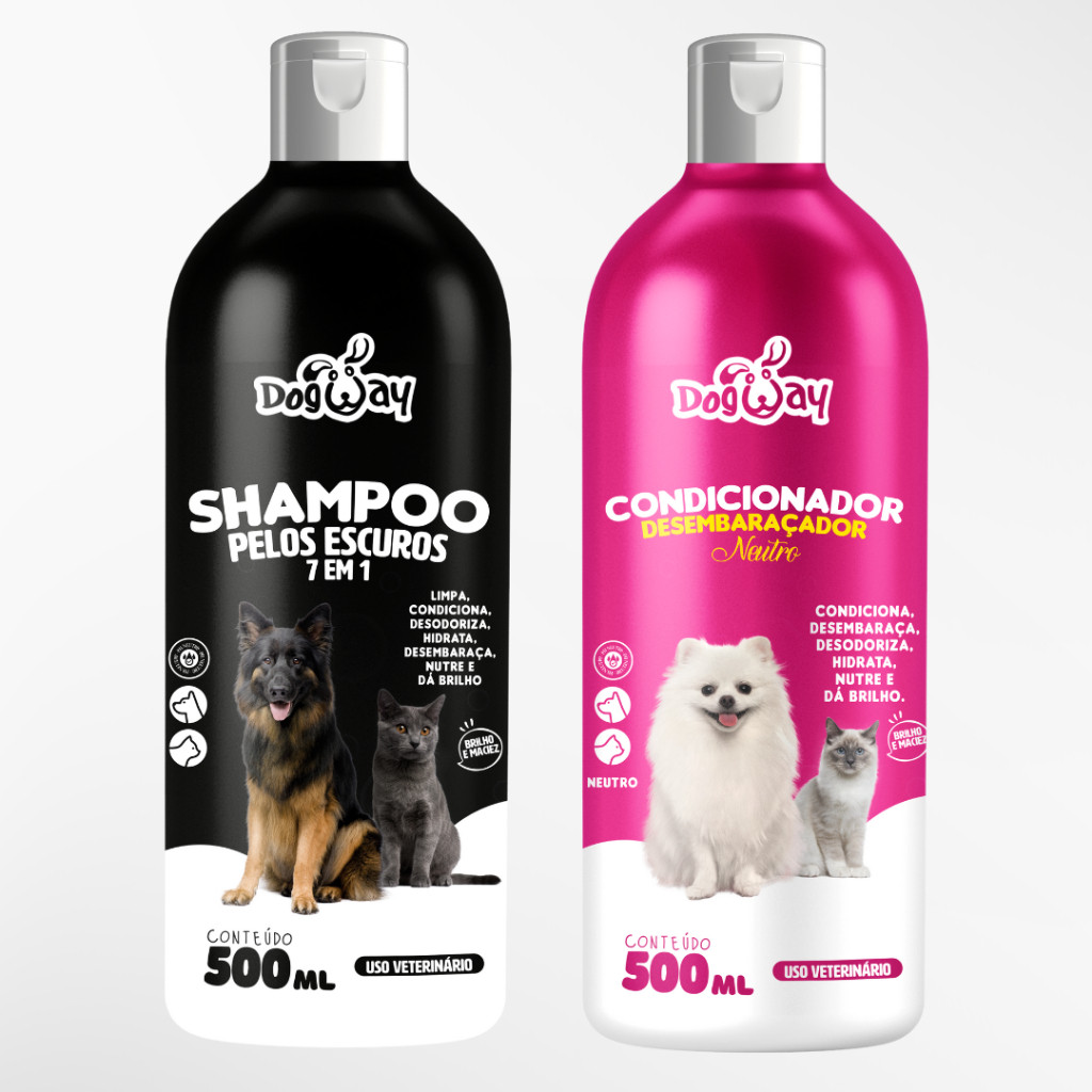 Kit Shampoo e Condicionador para Cães e Gatos