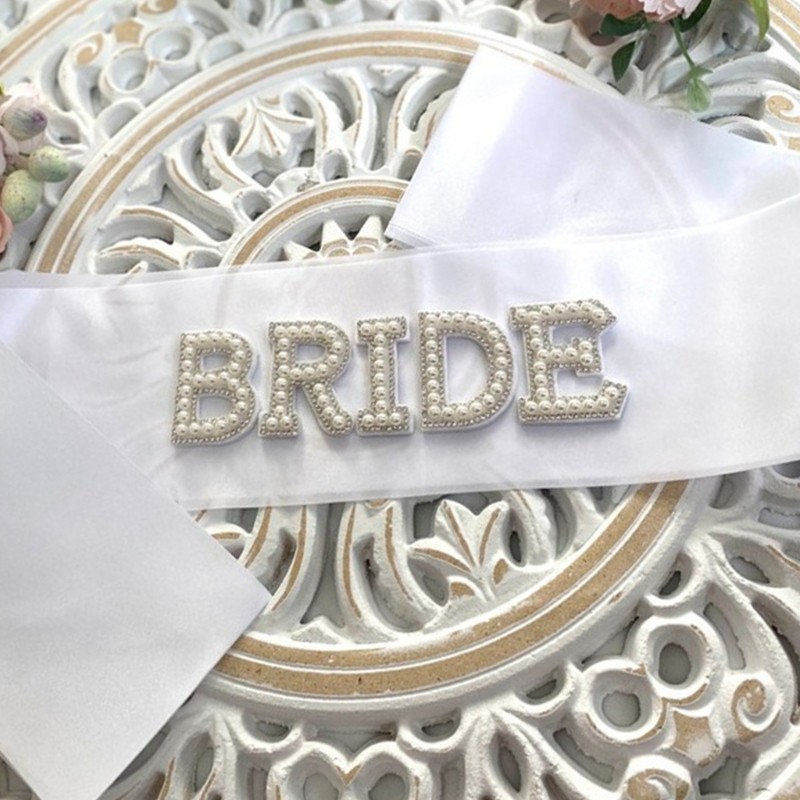 * Faixas Festa Noiva Da Ombro Luxuosas Para Comemoração Casamento