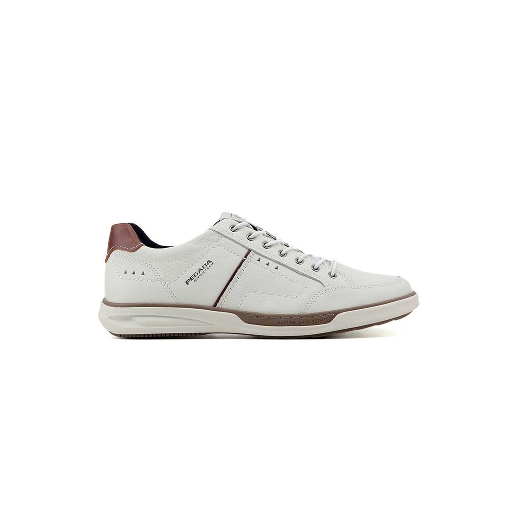 Sapatênis Pegada Amortech 111102 Couro Bege em Oferta na Shopee