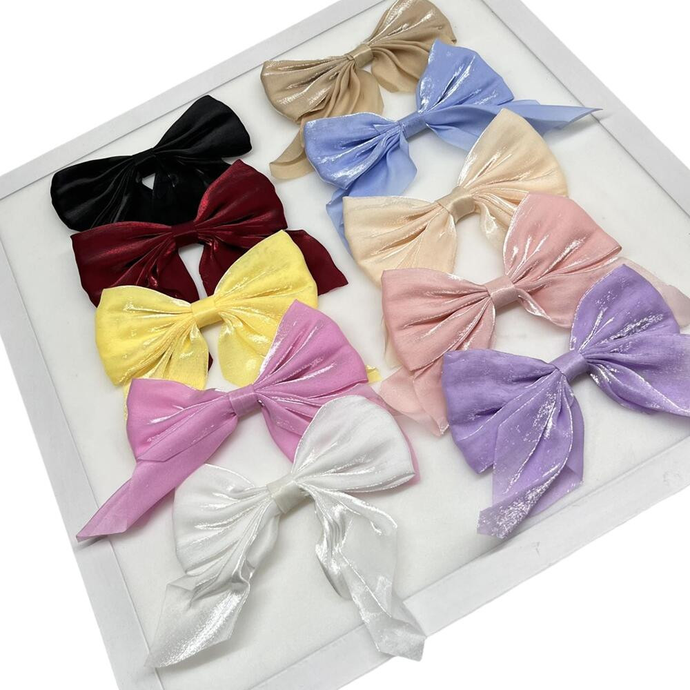 2-12 Pcs Laços De Cetim Para Acessórios, Acessórios De Cabelo 12 cm