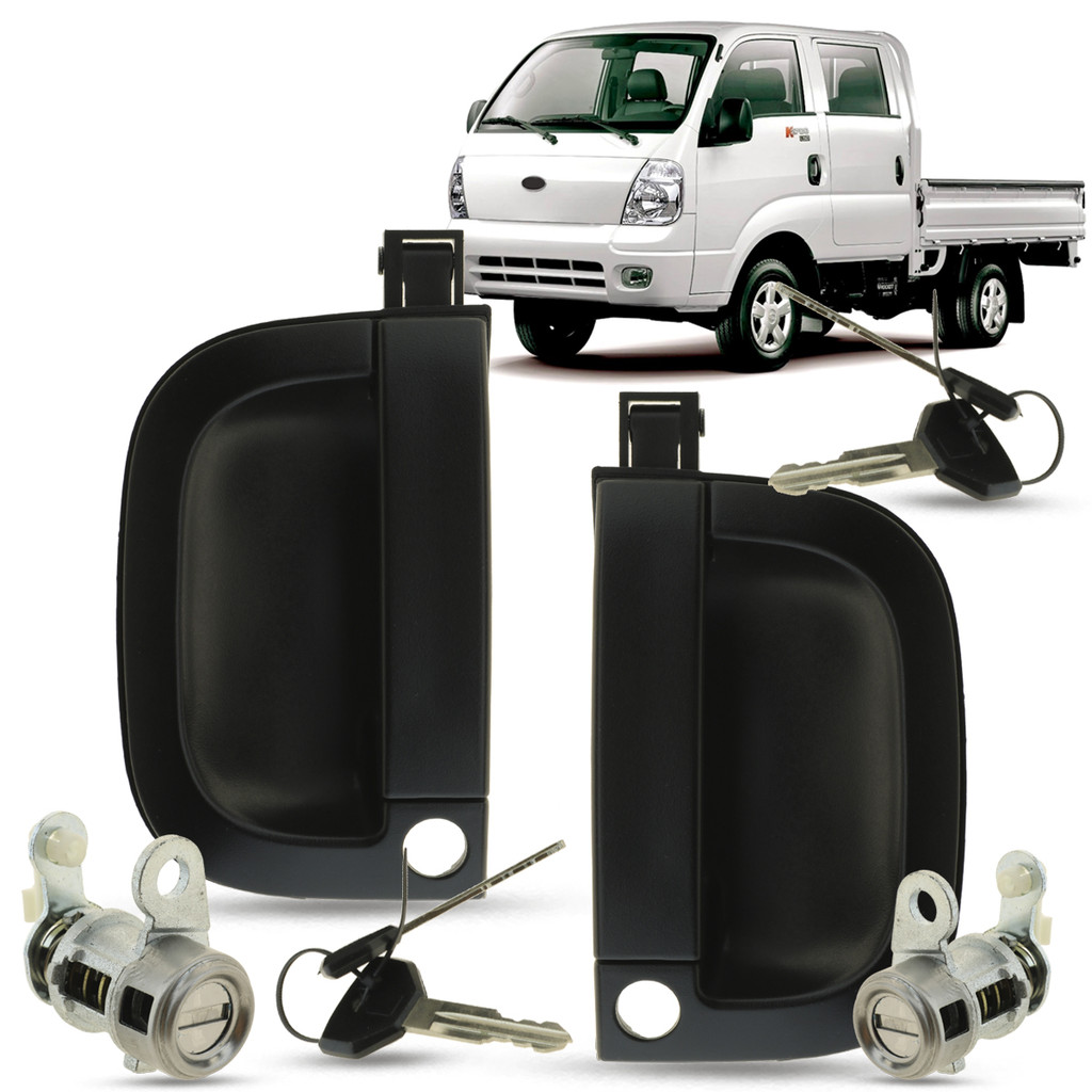 Par Maçaneta Externa da Porta Dianteira Com Chave Kia Bongo K2500 2005 até 2022 Bongo K2700 2005 a 2012