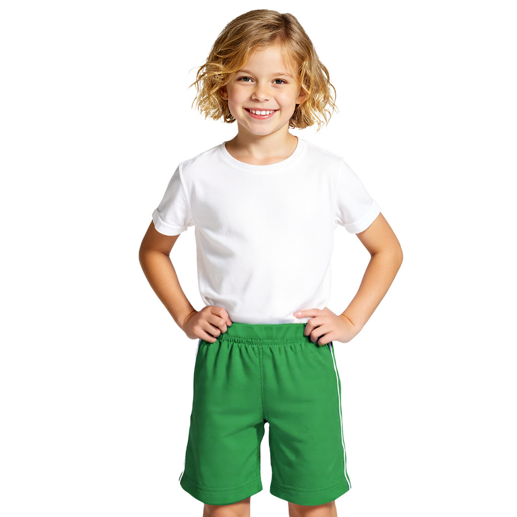 Bermuda Helanca Infantil Verde Bandeira