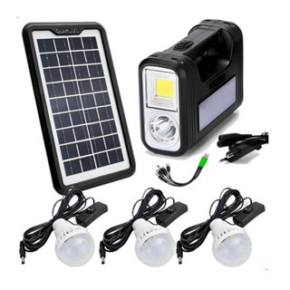 Kit Bateria Solar Portatil Painel Led com 3 Lampadas  Acampamento/ Pesca em Oferta na Shopee