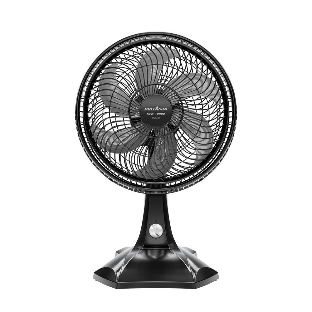 Ventilador de Mesa Britânia 30cm BVT301 60W Preto em Oferta na Shopee