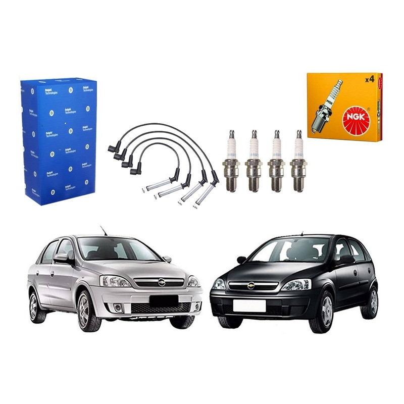 Kit Vela Cabo Ngk, Corsa Novo 1.0 2005 A 2012 em Oferta na Shopee