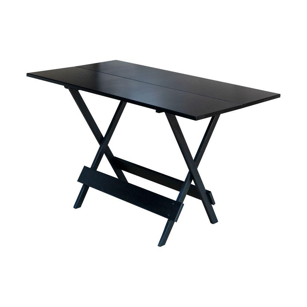 Mesa De Madeira 1,20X70 Preto - Preto em Oferta na Shopee