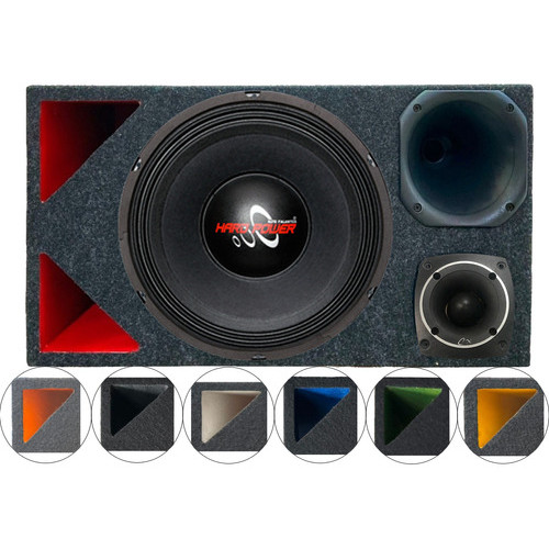 CAIXA TRIO DUTO TRIÂNGULO COLORIDO ALTO FALANTE HARD POWER HP 750 TWEETER COMPET em Oferta na Shopee