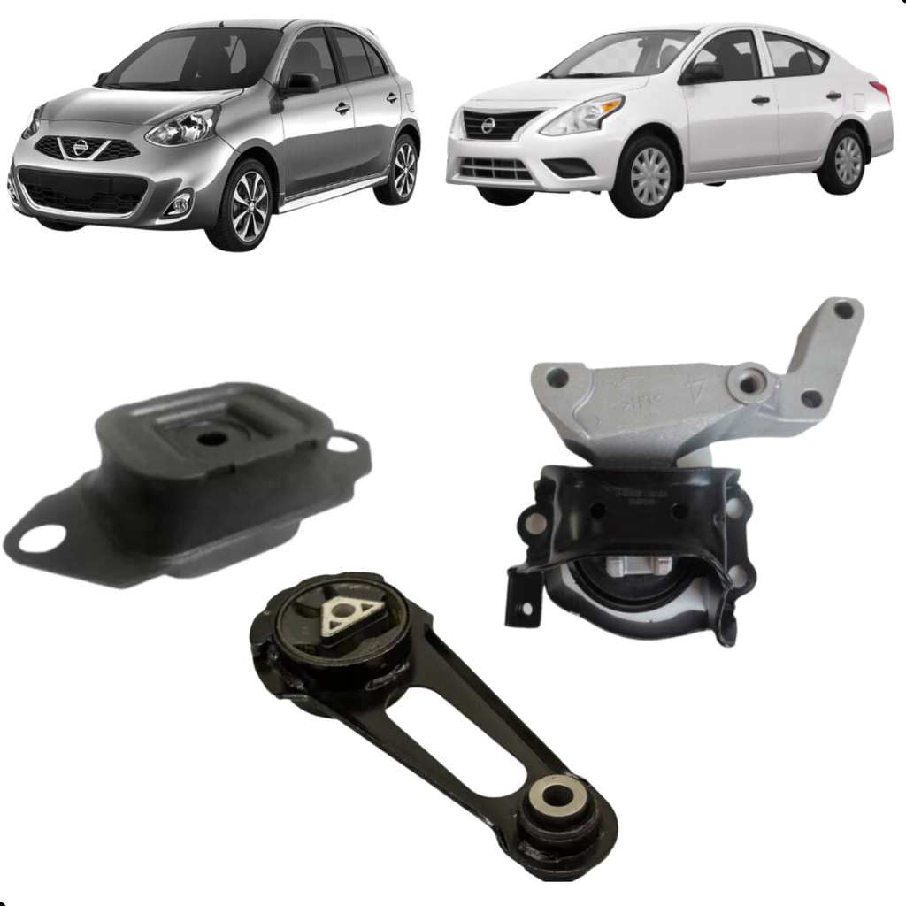Kit Coxim Motor LE/LD e Câmbio Versa March 1.6 2012 a 2016 em Oferta na Shopee