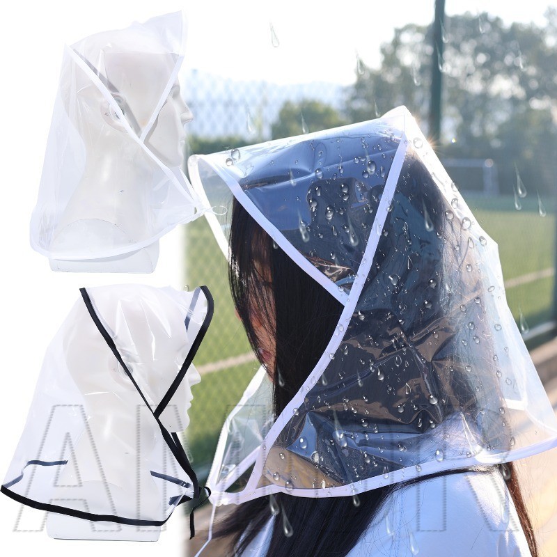 Boné De Chuva Com Viseira-Capa Dobrável Para Exterior-Lenço Mulheres Protegerem O Penteado-, Transparente , À Prova D'ág