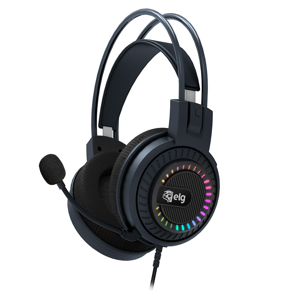 Headset Gamer Mizar, 3D Surround 7.1, RGB, Microfone Omnidirecional, Cabo Nylon USB, Preto, HGMZ ELG em Oferta na Shopee